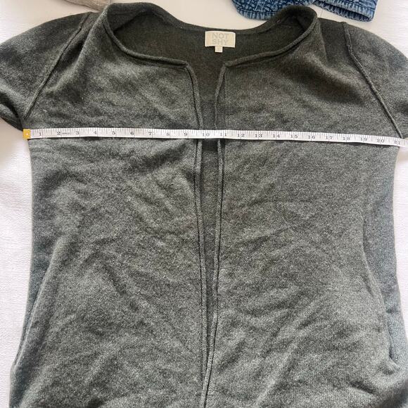 NOT SHY Sweater 100% Cashmere Size small  Duster Open Cardigan Made In France - Picture 9 of 10